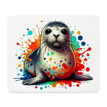 Siegel - Mousepad (Querformat) - Weiß - Vorne