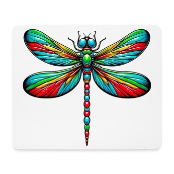 Libelle - Mousepad (Querformat) - Weiß - Vorne