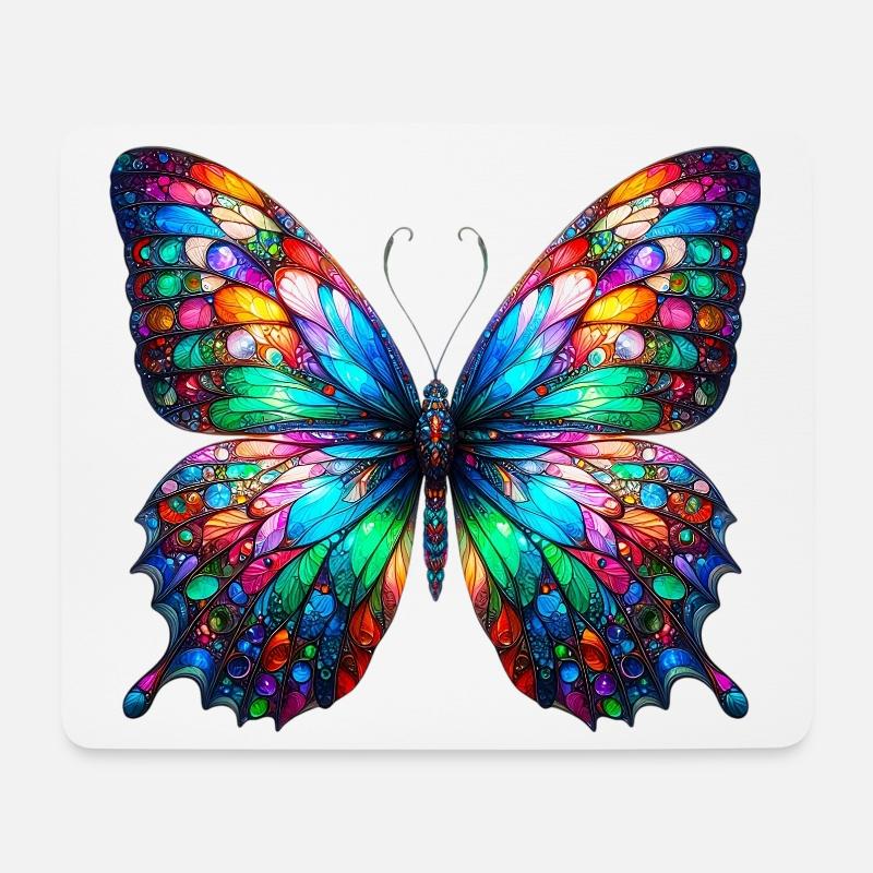 Schmetterling - Mousepad (Querformat) - Weiß