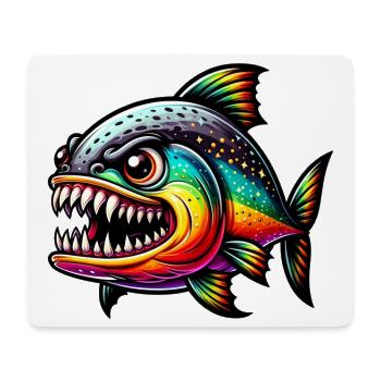 Piranha - Tapis de souris (format paysage) - blanc - Devant