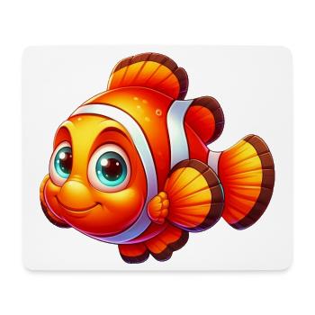 Poisson-clown - Tapis de souris (format paysage) - blanc - Devant