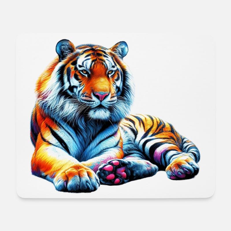 Tiger - Mouse Pad (horizontal) - white