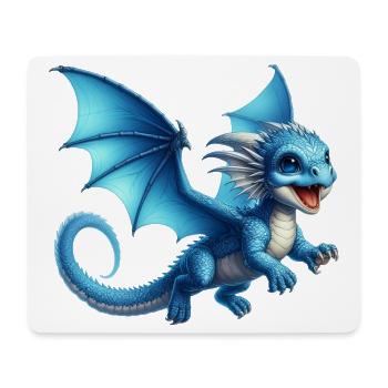 Drache - Mousepad (Querformat) - Weiß - Vorne