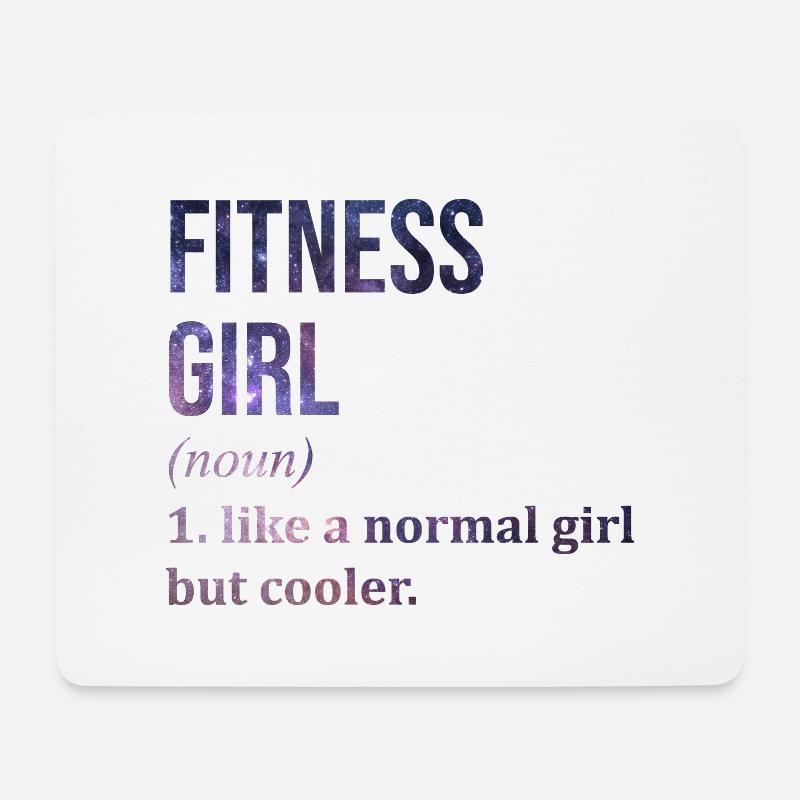 Fitness - Mousepad (Querformat) - Weiß