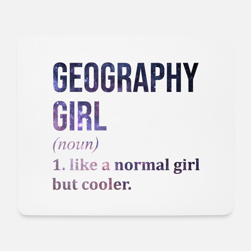 Geografie - Mousepad (Querformat) - Weiß