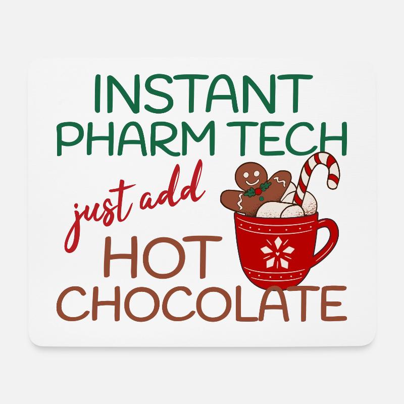 Instant Pharm tech hot Chocolate Weihnachten - Mousepad (Querformat) - Weiß