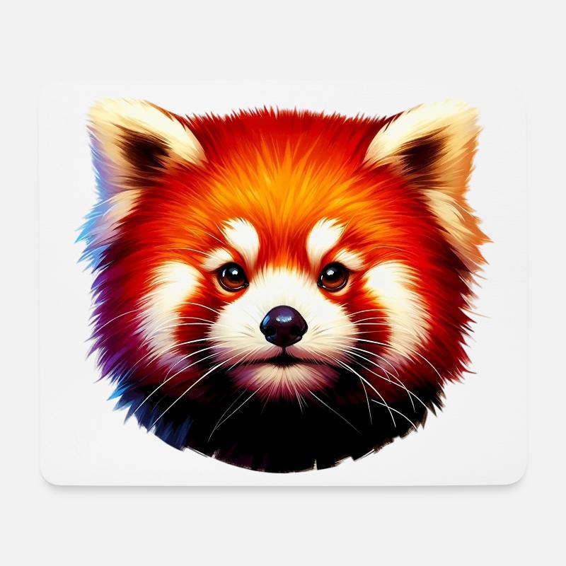Kleiner Panda - Mousepad (Querformat) - Weiß