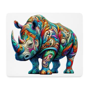 Nashorn - Mousepad (Querformat) - Weiß - Vorne