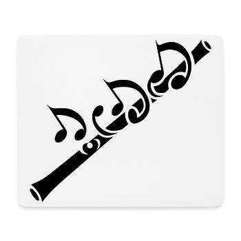 Flute music - Mouse Pad (horizontal) - white - Front