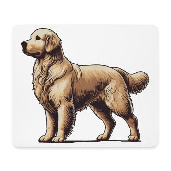Golden Retriever - Mousepad (Querformat) - Weiß - Vorne