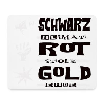 Black Red Gold - Mouse Pad (horizontal) - white - Front