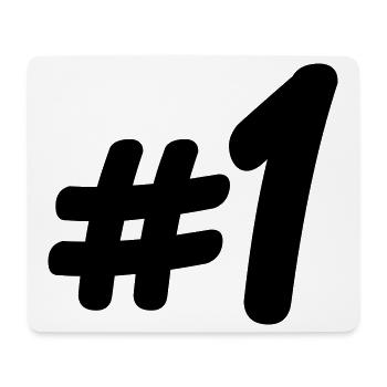 Nummer 1 # - Mousepad (Querformat) - Weiß - Vorne