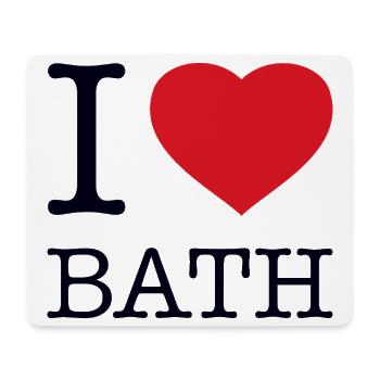 I LOVE BATH - Mouse Pad (horizontal) - white - Front