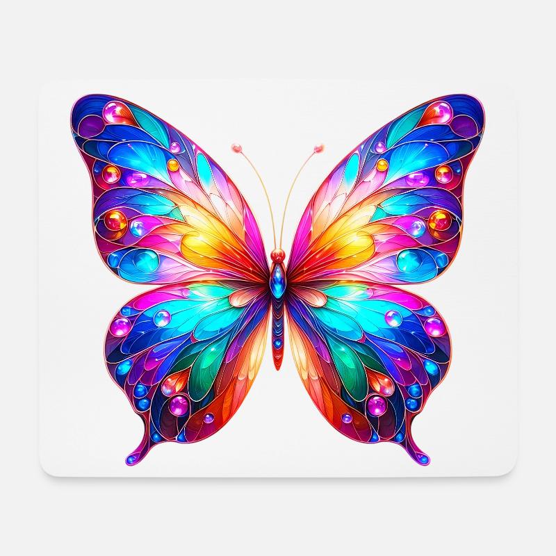 Schmetterling - Mousepad (Querformat) - Weiß