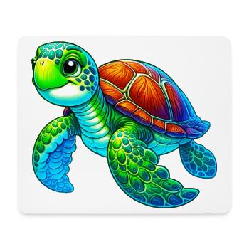 Turtle - Mouse Pad (horizontal) - white - Front