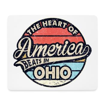 Heart of America in Ohio Design - Mouse Pad (horizontal) - white - Front