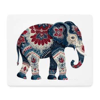 Indigo Blue Elephant - Mouse Pad (horizontal) - white - Front