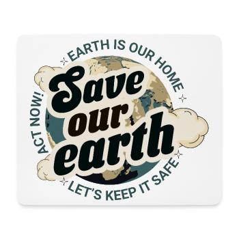 Save our Earth - Mouse Pad (horizontal) - white - Front