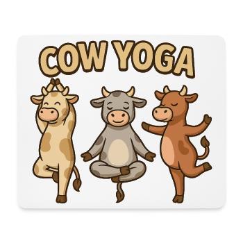Illustration de yoga de vache - Tapis de souris (format paysage) - blanc - Devant