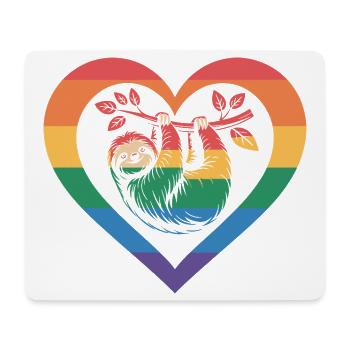 Faultier - Mousepad (Querformat) - Weiß - Vorne