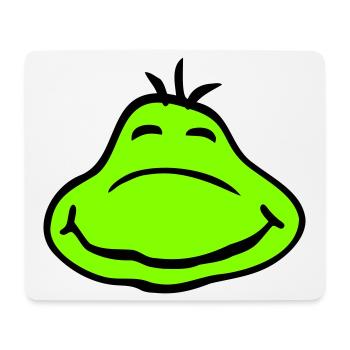 Frosch Kröte lächelt lustig Comic glücklich süß - Mousepad (Querformat) - Weiß - Vorne