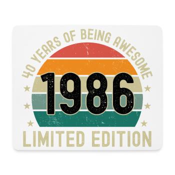40 Years Of Being Awesome 1986 Limited Edition - Mouse Pad (horizontal) - white - Front