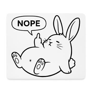 Non, Lapin | Déclaration de lapin coquin - Tapis de souris (format paysage) - blanc - Devant