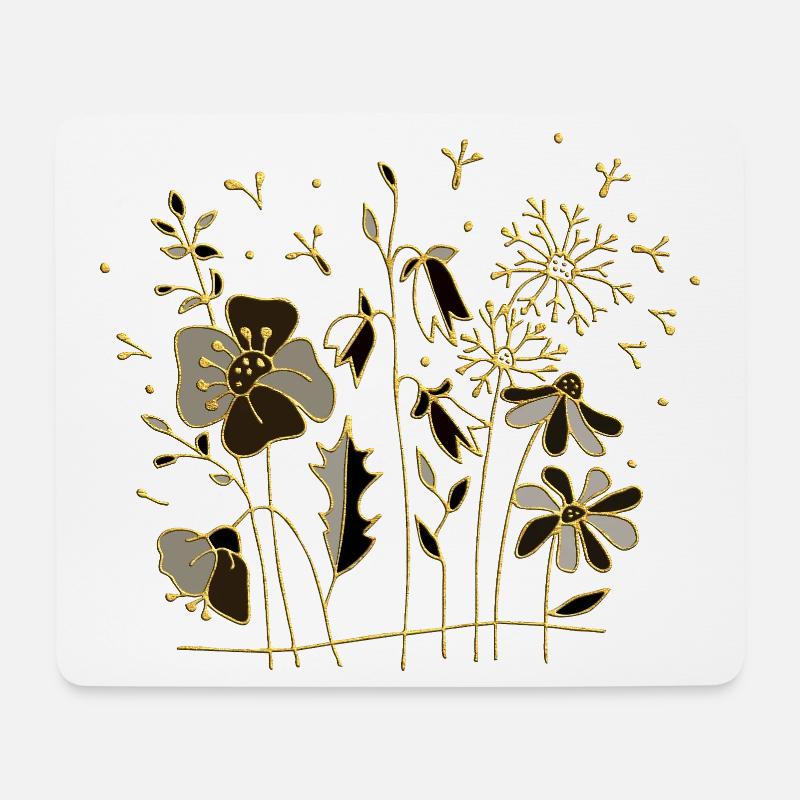 Blumen - Mousepad (Querformat) - Weiß