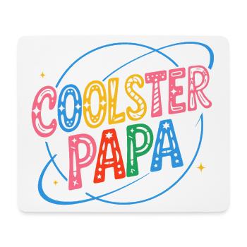 Coolster Papa Kosmischer Retro-Style - Mousepad (Querformat) - Weiß - Vorne