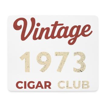 Vintage 1973 Cigar Club Retro Geburtsjahr Geschenk - Mousepad (Querformat) - Weiß - Vorne