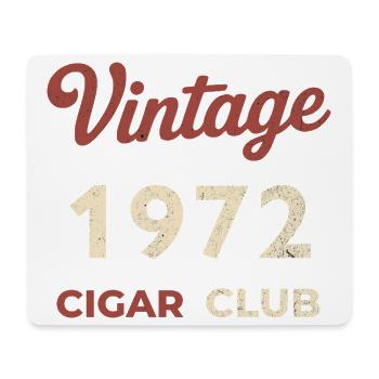 Vintage 1972 Cigar Club Retro Geburtsjahr Geschenk - Mousepad (Querformat) - Weiß - Vorne