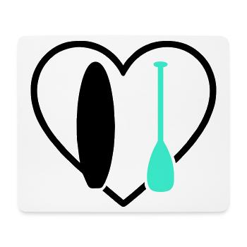 Paddle SUP Heart Board Wave Water Sport - Mouse Pad (horizontal) - white - Front