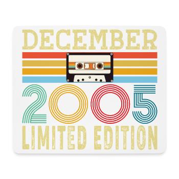 Geboren Dezember 2005 20 Jahre altes 20-jähriges Jubiläumsgeschenk - Mousepad (Querformat) - Weiß - Vorne