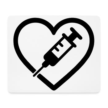 Herz + Krankenschwester / Krankenschwester – Super Elternteil I - Mousepad (Querformat) - Weiß - Vorne
