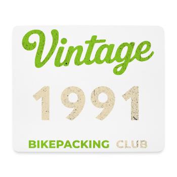 Millésime 1991 – Année de naissance rétro du Bikepacking Club - Tapis de souris (format paysage) - blanc - Devant