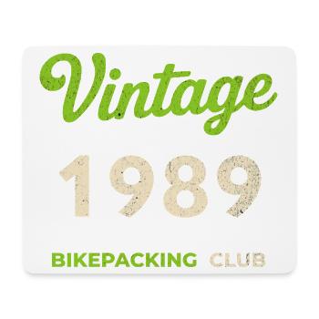 Vintage 1989 – Bikepacking Club Retro Birth Year - Mouse Pad (horizontal) - white - Front