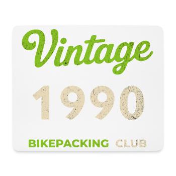 Vintage 1990 – Bikepacking Club Retro Birth Year - Mouse Pad (horizontal) - white - Front
