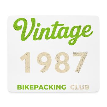 Vintage 1987 – Bikepacking Club Retro Birth Year - Mouse Pad (horizontal) - white - Front