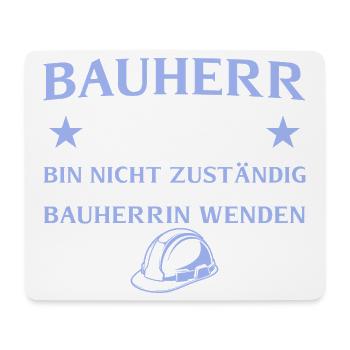 Builder 2026 I am not responsible - house construction - Mouse Pad (horizontal) - white - Front
