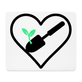 Gardening Heart – Grüne Leidenschaft - Mousepad (Querformat) - Weiß - Vorne