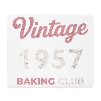 Millésime 1957 – Année de naissance rétro du Baking Club - Tapis de souris (format paysage) - blanc - Devant