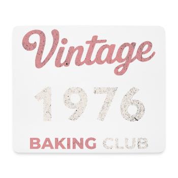 Vintage 1976 – Baking Club Retro Birth Year - Mouse Pad (horizontal) - white - Front