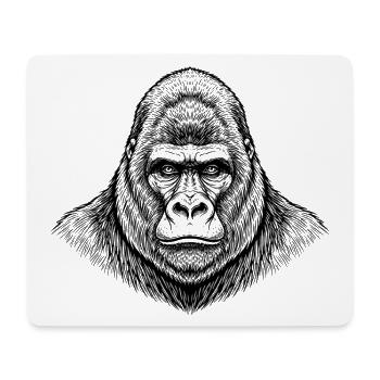 Gorille - Tapis de souris (format paysage) - blanc - Devant