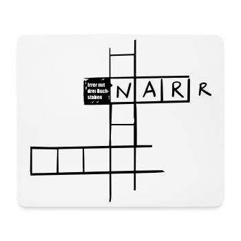 Lunatic with 3 letters - Mouse Pad (horizontal) - white - Front