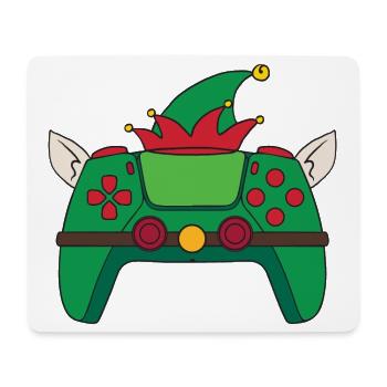 Elfe Contrôleur de jeu vidéo Joueur de Noël Elfe - Tapis de souris (format paysage) - blanc - Devant