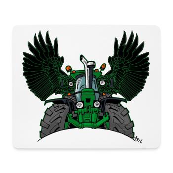 0350_GroeneTrekker_Wings - Mouse Pad (horizontal) - white - Front