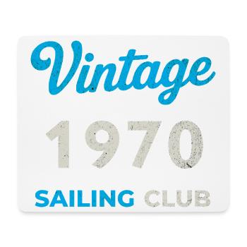 Vintage 1970 – Sailing Club Retro Birth Year - Mouse Pad (horizontal) - white - Front