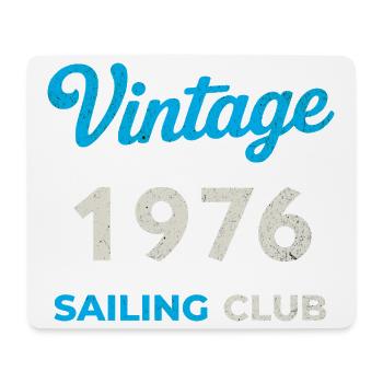 Vintage 1976 – Sailing Club Retro Birth Year - Mouse Pad (horizontal) - white - Front