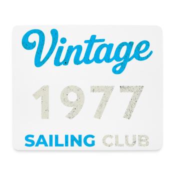 Vintage 1977 – Sailing Club Retro Birth Year - Mouse Pad (horizontal) - white - Front