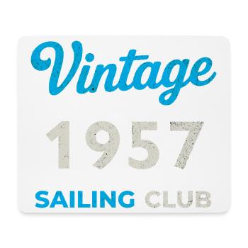 Vintage 1957 – Sailing Club Retro Year of Birth - Mouse Pad (horizontal) - white - Front